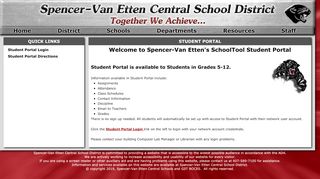 
                            4. Student Portal - Spencer - Van Etten Central Schools
