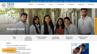 
                            9. Student Portal - SRM University