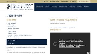 
                            6. Student Portal - St. John Bosco High School