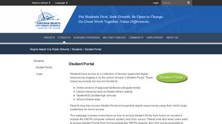 
                            4. Student Portal - Virginia Beach City Public Schools