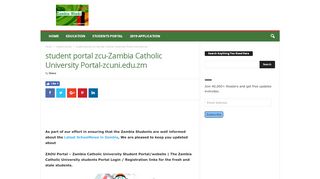 
                            7. student portal zcu-Zambia Catholic University Portal-zcuni.edu.zm ...