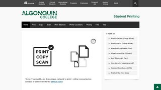 
                            3. Student Printing - Algonquin College