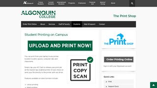 
                            2. Student Printing on Campus | The Print Shop - Algonquin College