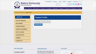 
                            10. Student Profile – Bahria University