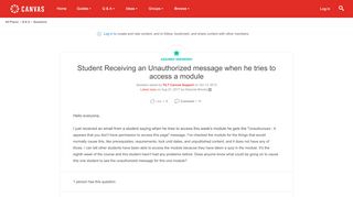 
                            9. Student Receiving an Unauthorized message when ... | Canvas LMS ...