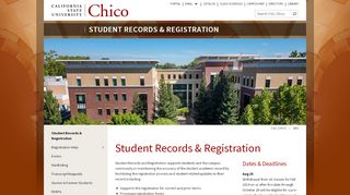 
                            8. Student Records & Registration – CSU, Chico