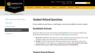 
                            3. Student Refund Questions - Talon One Service …