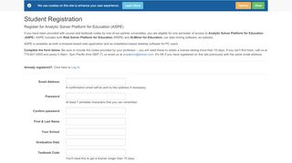 
                            2. Student Registration - Analytic Solver