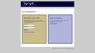
                            2. Student Registration ~ Lyryx Learning Inc