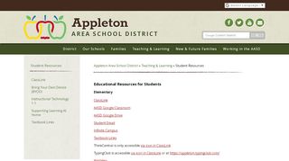 
                            8. Student Resources - Appleton Area School District