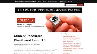 
                            4. Student Resources: Blackboard Learn 9.1 - Valencia College