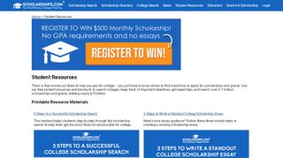 
                            11. Student Resources - Scholarships.com