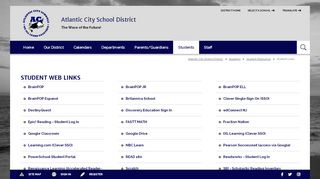 
                            10. Student Resources / Student Links - Atlantic City School District