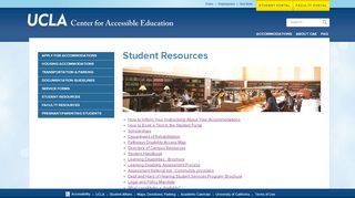 
                            6. Student Resources - UCLA Center for Accessible Education