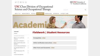 
                            9. Student Resources - USC Chan Division of Occupational Science and ...