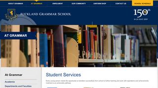 
                            6. Student Services » Auckland Grammar School