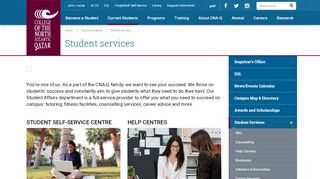 
                            1. Student services - College of the North Atlantic - Qatar