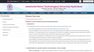 
                            4. Student Services - Jawaharlal Nehru Technological University ...