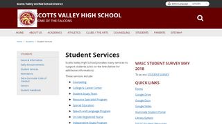 
                            7. Student Services - Scotts Valley High School - School Loop