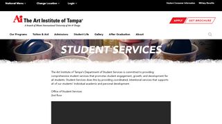 
                            2. Student Services | The Art Institute of Tampa, a branch of ...