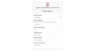 
                            1. Student SignUp - ACB Student Portal