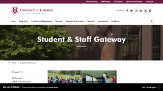 
                            6. Student & Staff Gateway | UL - University of Limerick