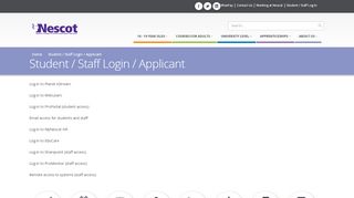 
                            5. Student / Staff Login / Applicant – Nescot College, Ewell, Epsom ...