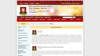 
                            2. | Student | Student Organizations - Mindanao State University