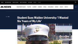 
                            10. Student Sues Walden University: 'I Wasted Six Years of My Life'