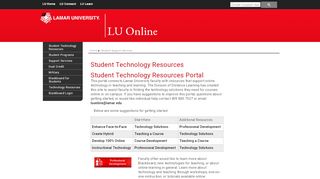 
                            1. Student Support Portal - Lamar University