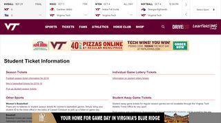 
                            9. Student Ticket Information - Virginia Tech Athletics
