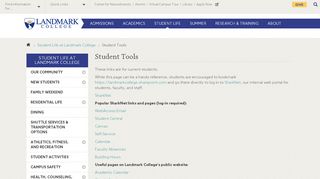 
                            5. Student Tools | Landmark College