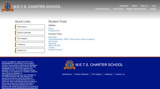 
                            2. Student Tools - M.E.T.S. Charter School