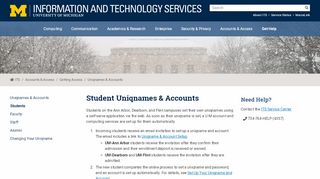 
                            5. Student Uniqnames & Accounts / U-M …