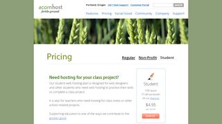 
                            2. Student Web Hosting at Acorn Host