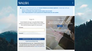 
                            7. Student/Alumni Sign In - WalshCareerLink.com