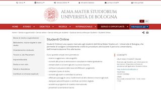 
                            1. Studenti Online - Università di Bologna - unibo.it