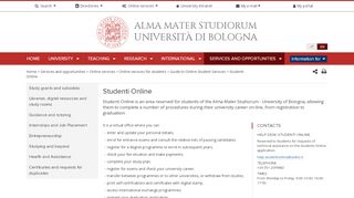 
                            3. Studenti Online - University of Bologna - unibo.it