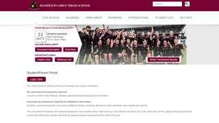 
                            5. Student/Parent Portal - Hamilton Girls' High School