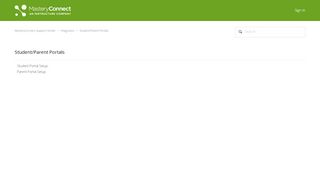 
                            5. Student/Parent Portals – MasteryConnect Support Center
