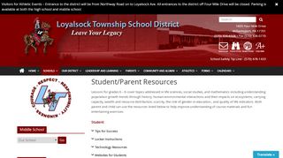 
                            2. Student/Parent Resources – Loyalsock Township School District