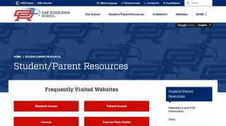 
                            10. Student/Parent Resources - Oak Ridge High School