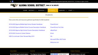 
                            3. Students | Algoma School District | Algoma, WI