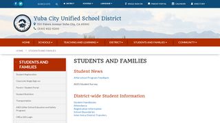 
                            2. STUDENTS AND FAMILIES - Yuba City Unified School District