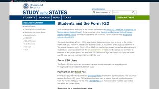 
                            8. Students and the Form I-20 | Study in the States