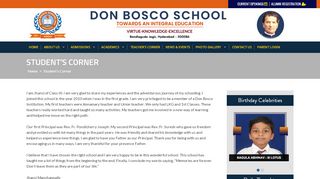 
                            9. Student’s Corner – Don Bosco School