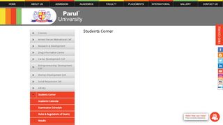 
                            7. Students Corner - Parul University