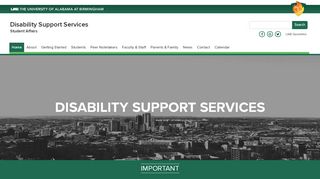 
                            2. Students - Disability Support Services - Home - UAB