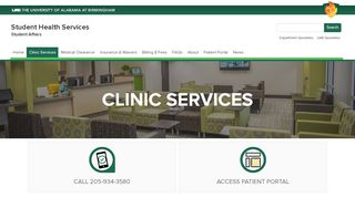 
                            2. Students - Health - Clinic Services - UAB