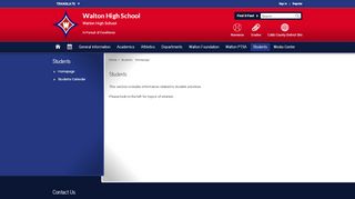 
                            2. Students / Homepage - Walton High School